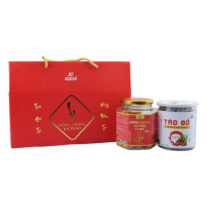 HỘP QUÀ TẶNG ĐÔNG TRÙNG HẠ THẢO XUẤT KHẨU - TÁO ĐỎ