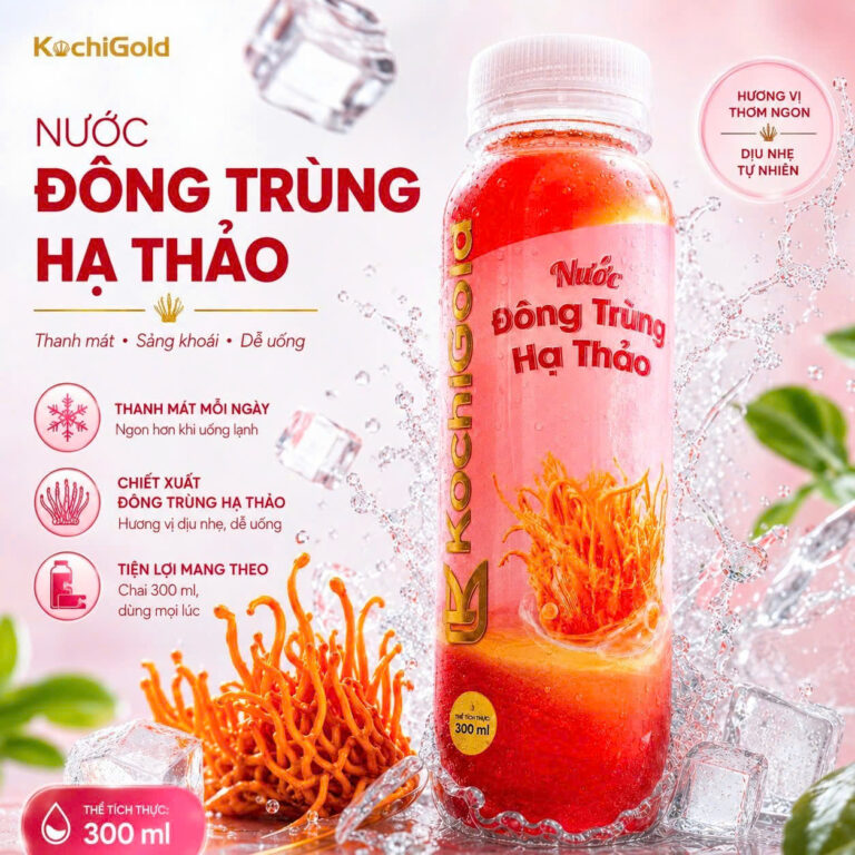 NƯỚC ĐÔNG TRÙNG HẠ THẢO KOCHIGOLD CHAI 300ML