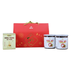 HỘP QUÀ TẶNG - ĐÔNG TRÙNG HẠ THẢO CAO CẤP + 02 TÁO ĐỎ