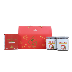 HỘP QUÀ TẶNG - CAO ĐÔNG TRÙNG HẠ THẢO + 02 TÁO ĐỎ